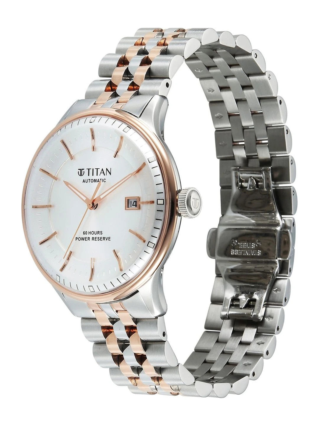 Titan Automatic Weekender Quartz White Round Dial Watch - 90201KM01