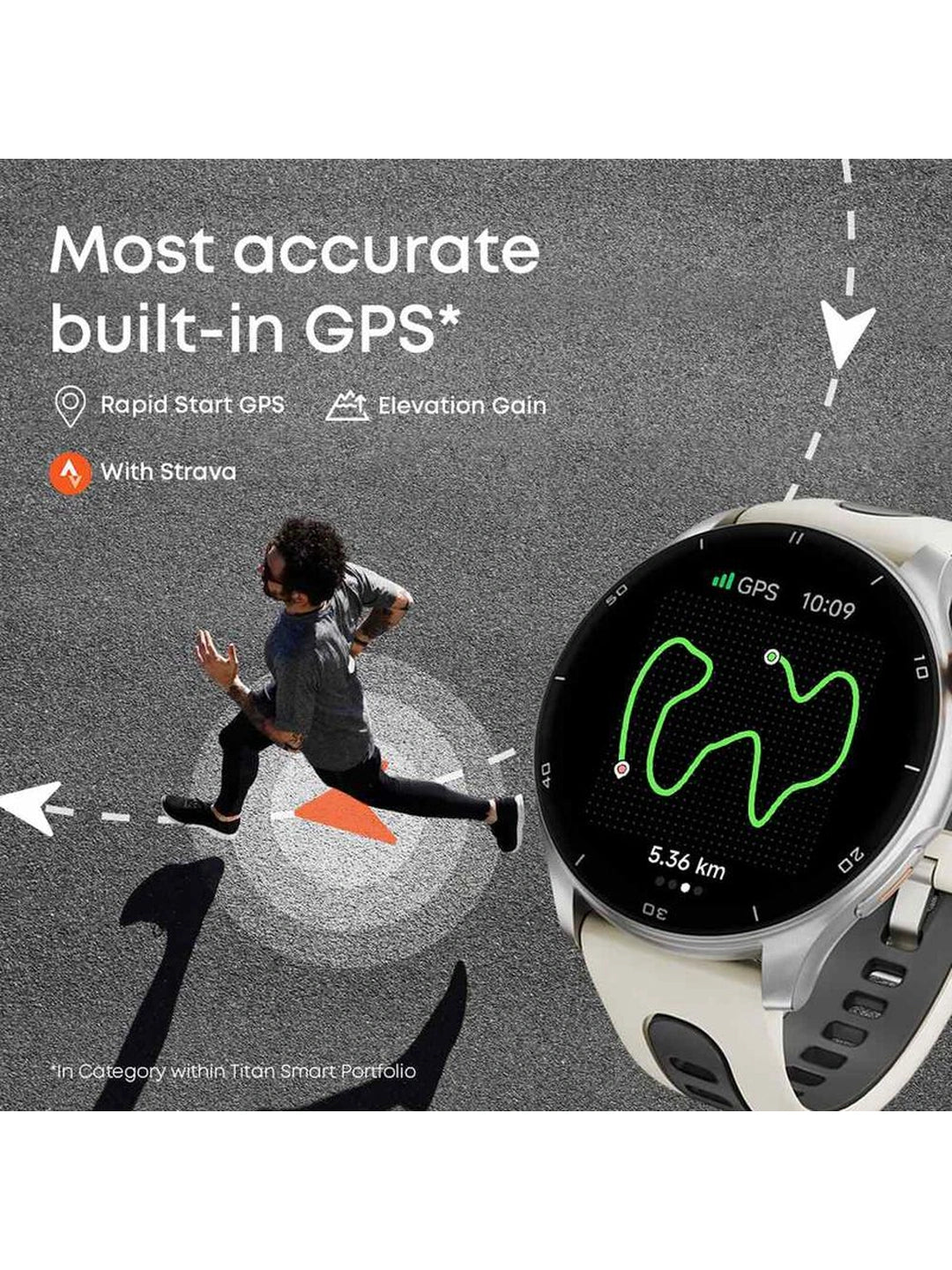 Titan Celestor Advanced GPS & Barometer 3.6 cm AMOLED Display With AOD, Piezoelectric Functional Crown Black Eclipse.