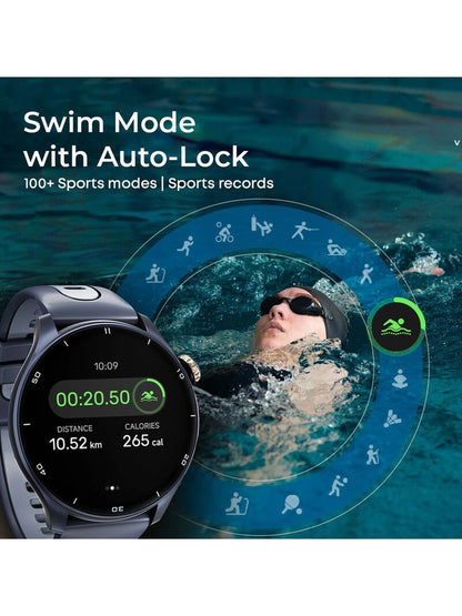 Titan Celestor Advanced GPS & Barometer 3.6 cm AMOLED Display With AOD, Piezoelectric Functional Crown Black Eclipse.