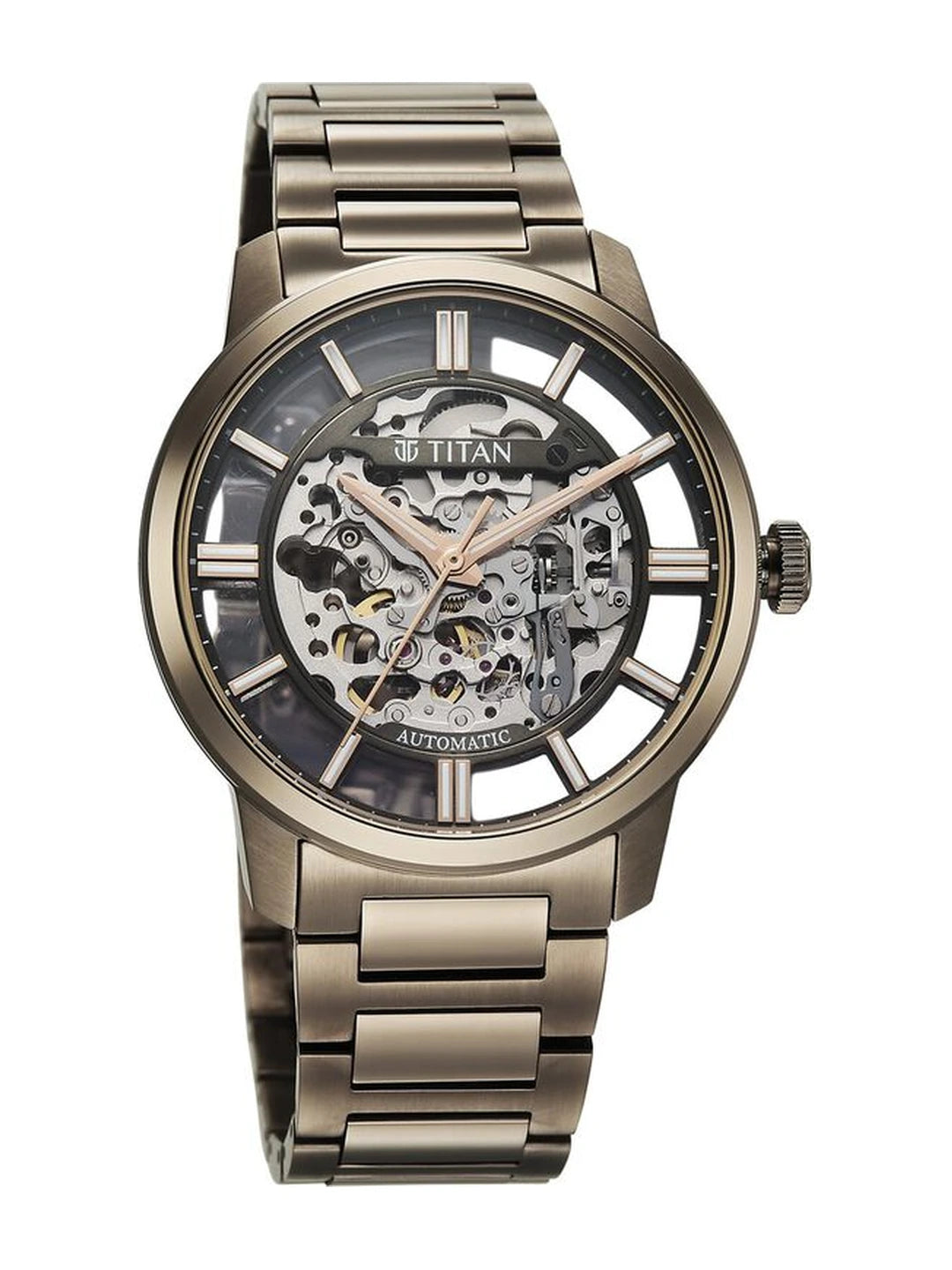 Titan Round Black Dial Analog Watch - 90220QM01