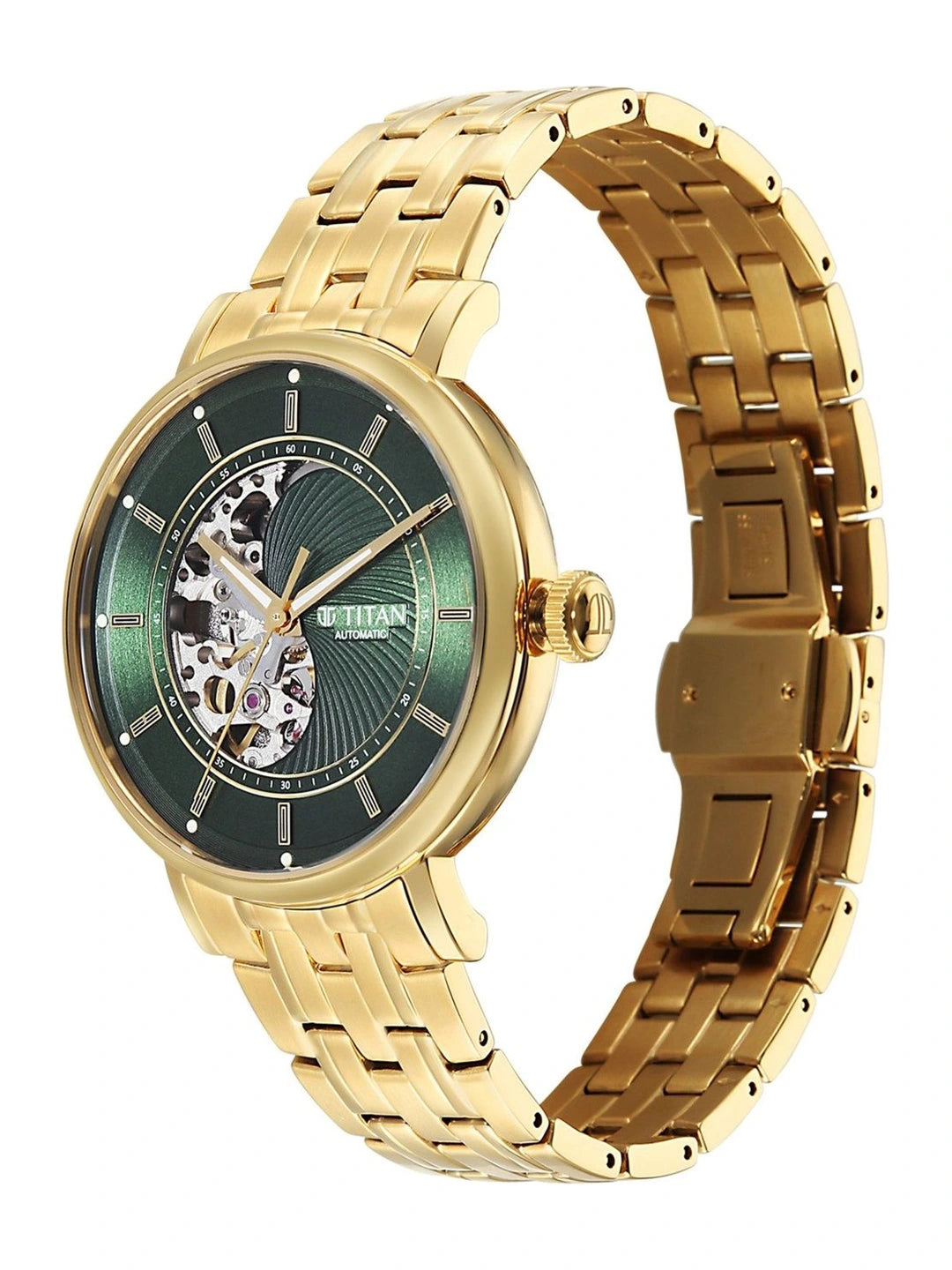 Titan Yin Yang Automatic Analog Green Dial Watch - 90222YM01