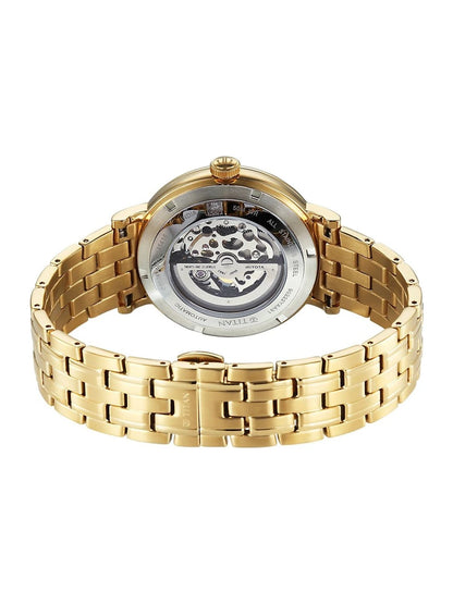 Titan Yin Yang Automatic Analog Green Dial Watch - 90222YM01