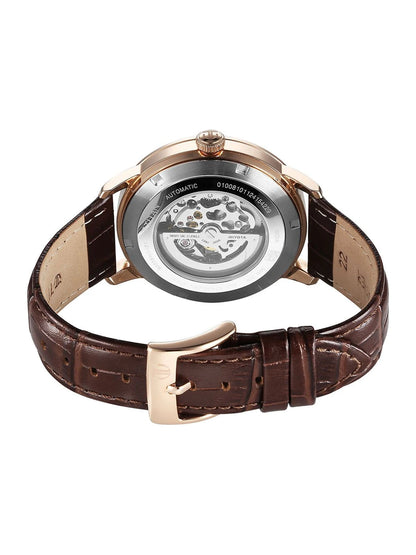 Titan Skeleton Dial & Leather Strap Analogue Automatic Motion Powered Watch - 90223WL01