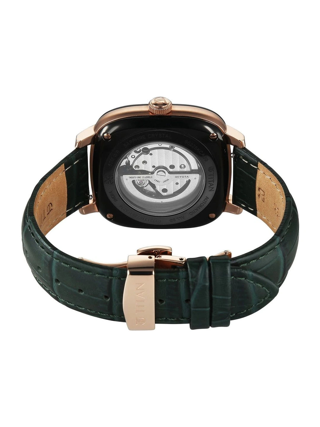 Titan Vintage Concealed Automatic Analog Green Dial Watch - 90225KL01
