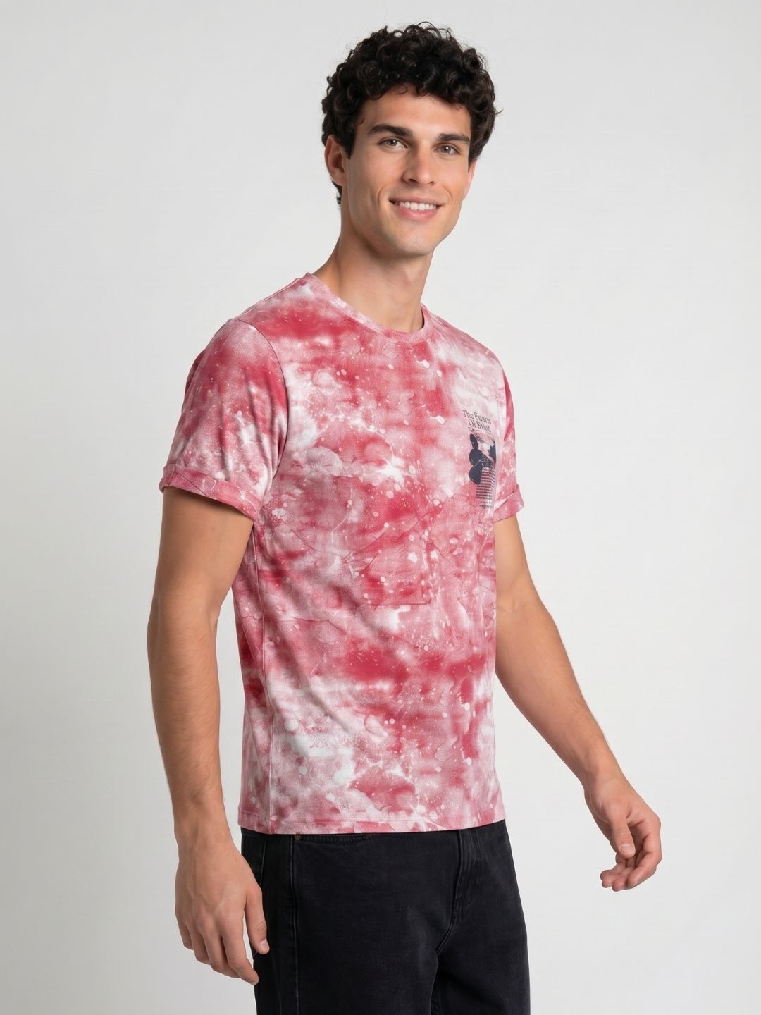 Mokajodi Red Slim Fit Graphic Print T-Shirt