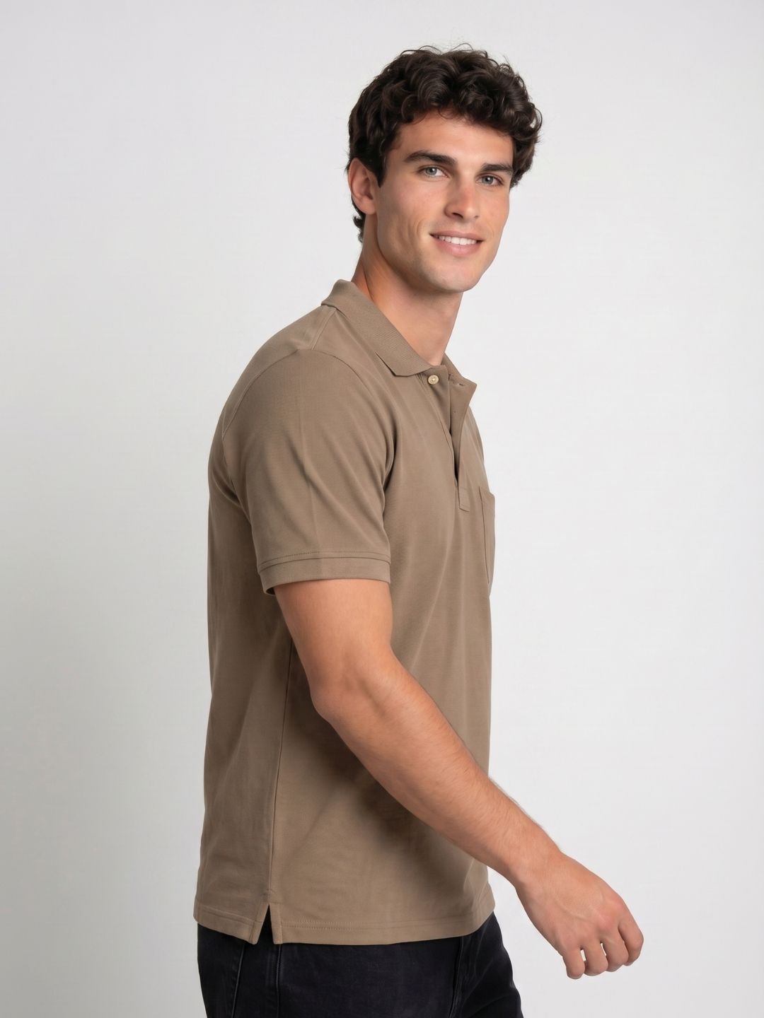Mokajodi Brown Slim Fit Printed T-Shirt