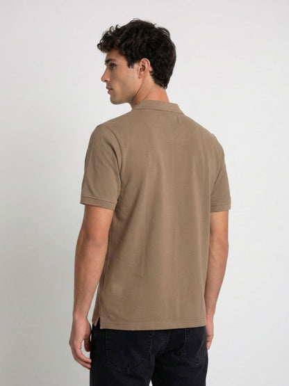 Mokajodi Brown Slim Fit Printed T-Shirt