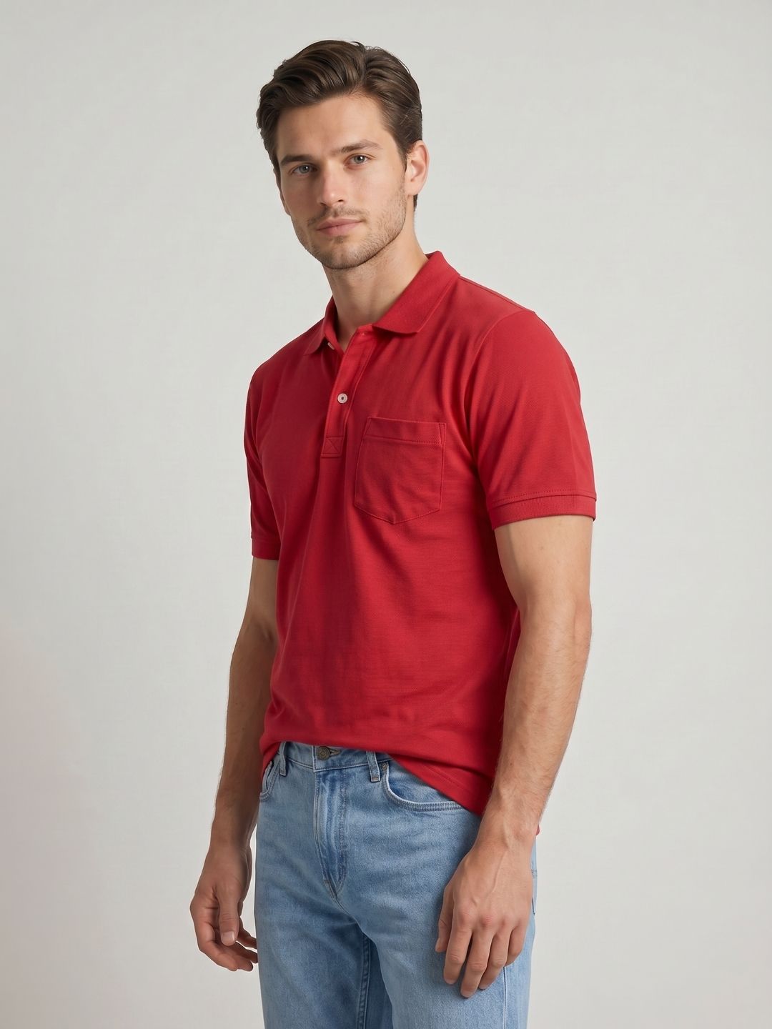 Mokajodi Red Slim Fit  T-Shirt
