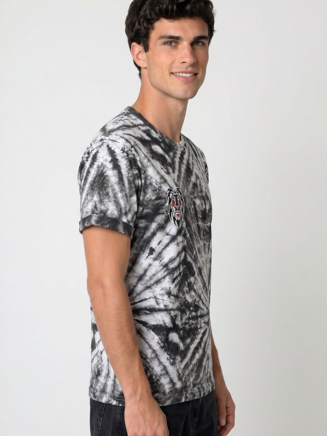 Mokajodi Black Slim Fit Graphic Print T-Shirt