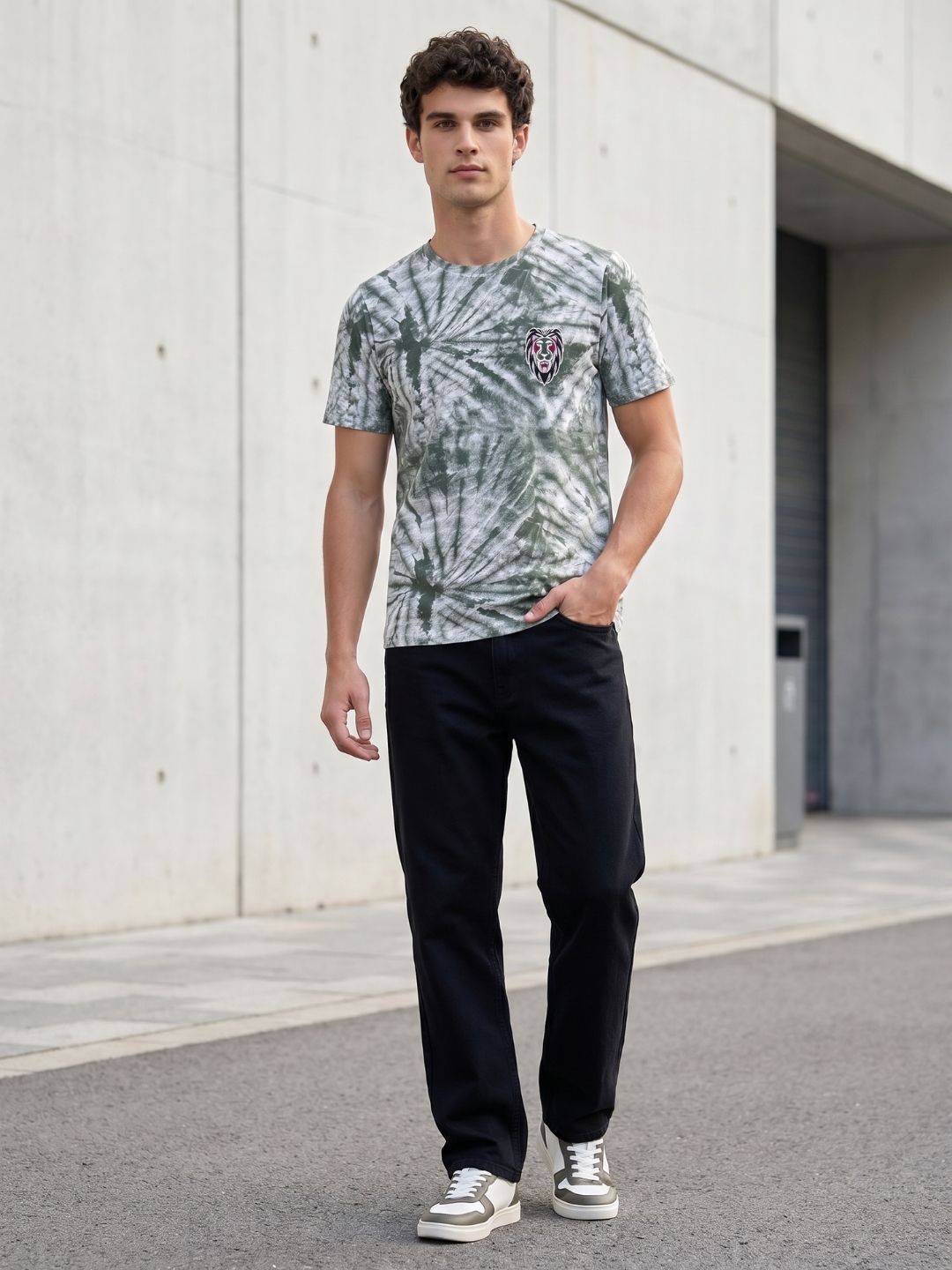 Mokajodi Green Slim Fit Graphic Print T-Shirt