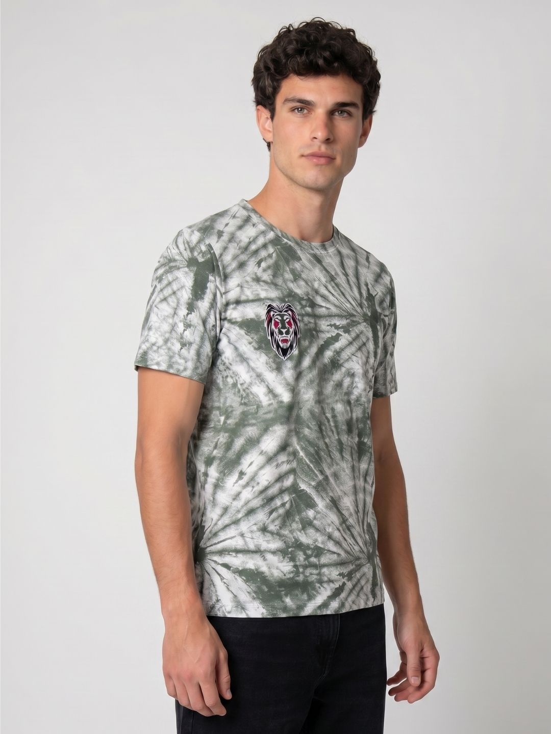 Mokajodi Green Slim Fit Graphic Print T-Shirt