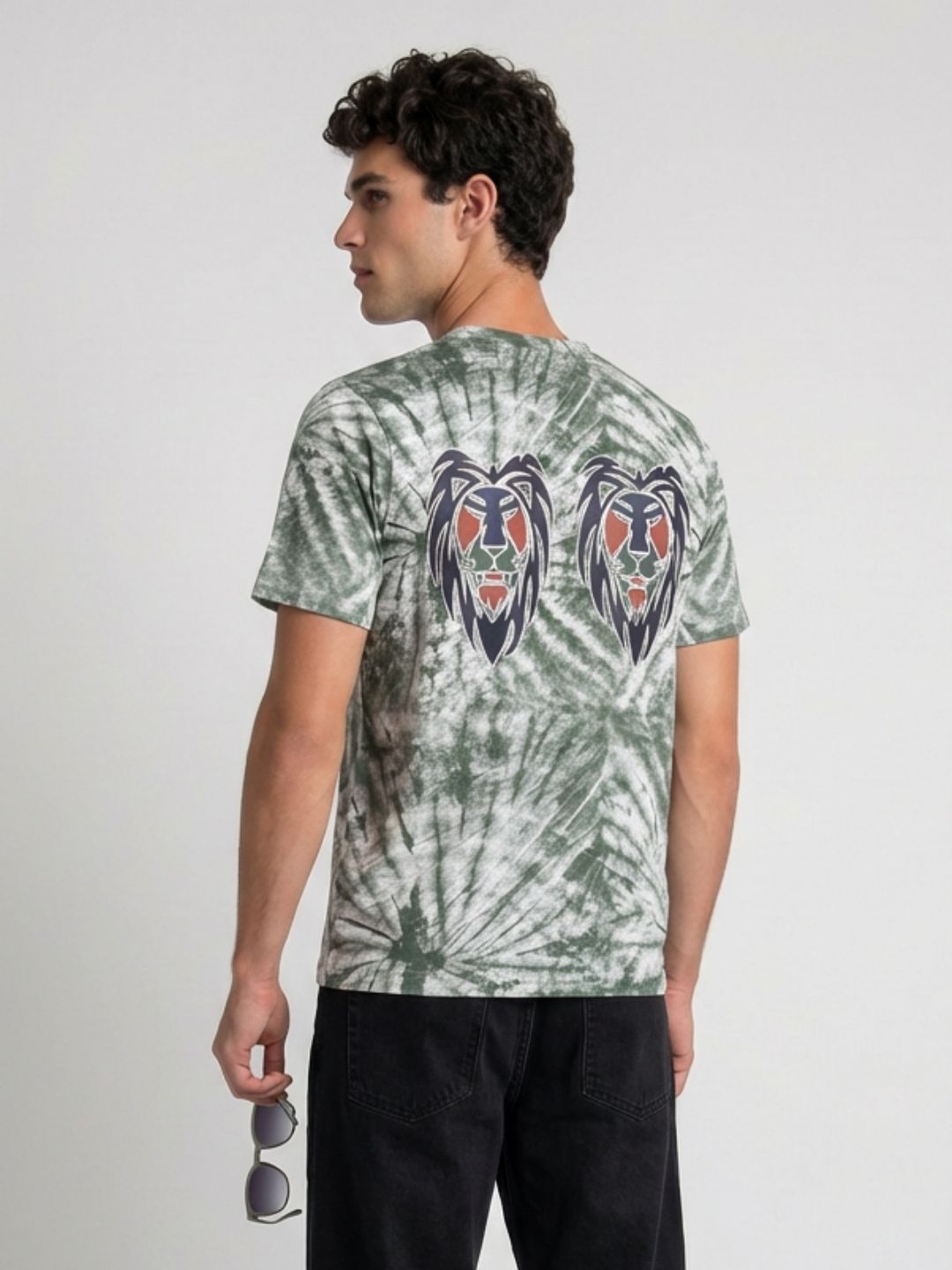 Mokajodi Green Slim Fit Graphic Print T-Shirt