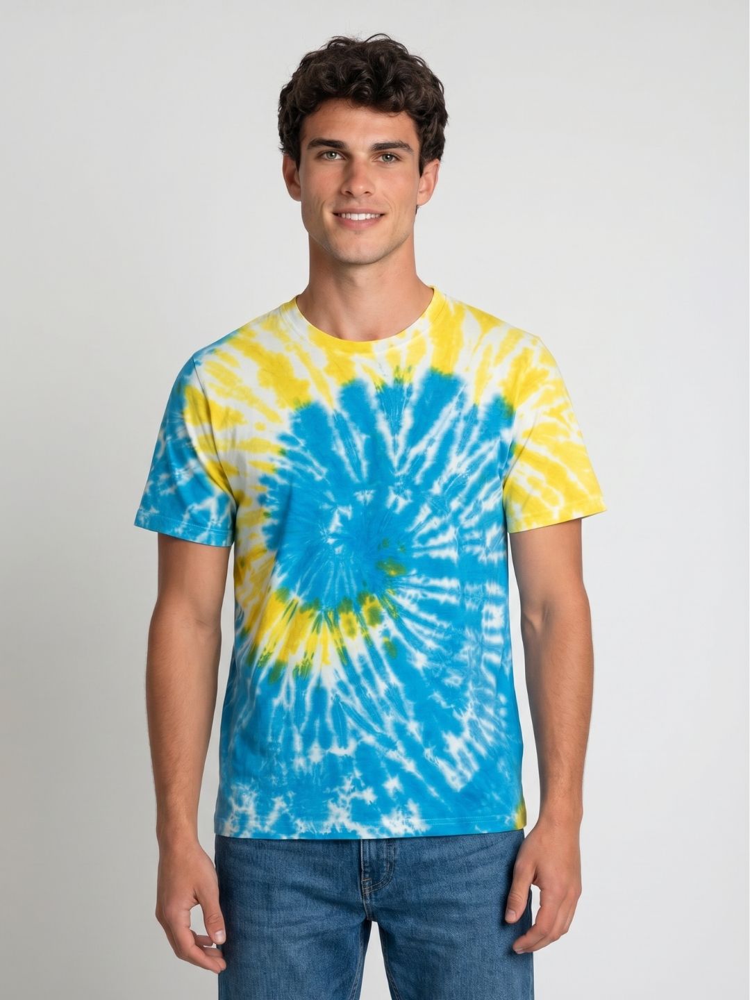 Mokajodi Blue Slim Fit Printed T-Shirt
