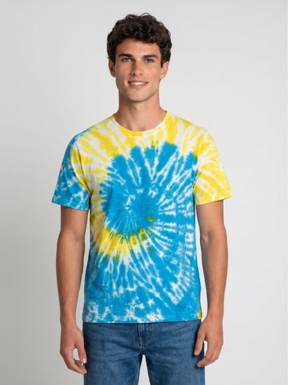 Mokajodi Blue Slim Fit Printed T-Shirt