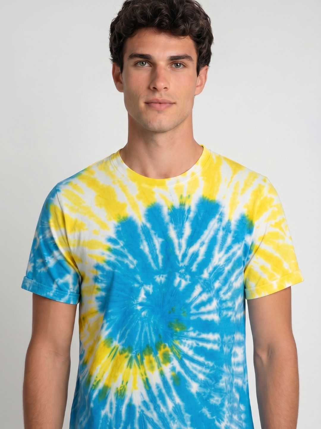 Mokajodi Blue Slim Fit Printed T-Shirt