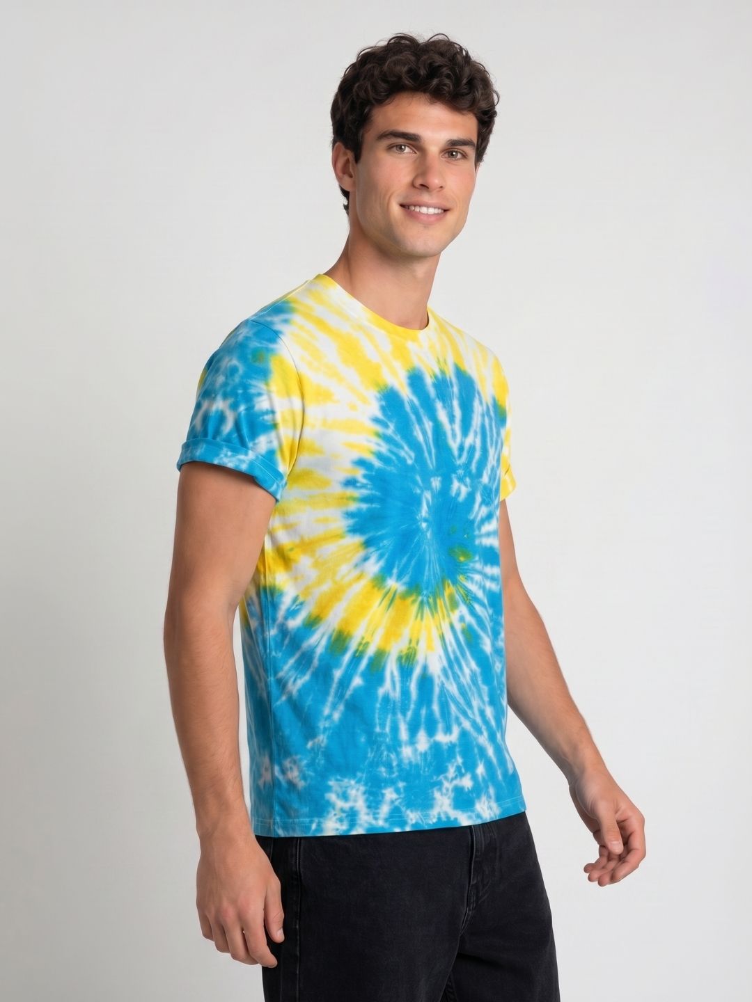 Mokajodi Blue Slim Fit Printed T-Shirt