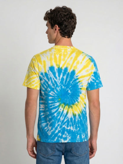 Mokajodi Blue Slim Fit Printed T-Shirt