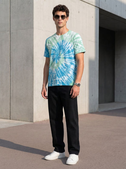 Mokajodi Green Slim Fit Printed T-Shirt