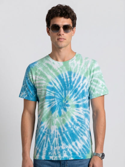 Mokajodi Green Slim Fit Printed T-Shirt
