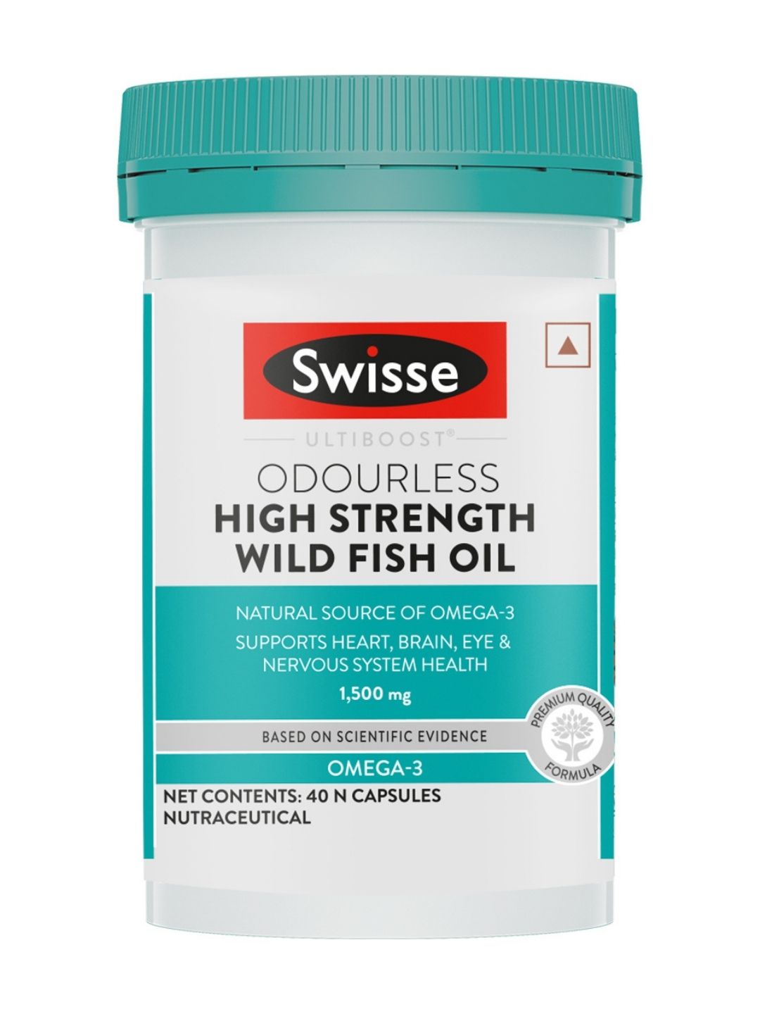Swisse Fish Oil 1500mg Omega 3 for Highest Omega-3 Content in One Capsule (40 Capsules)