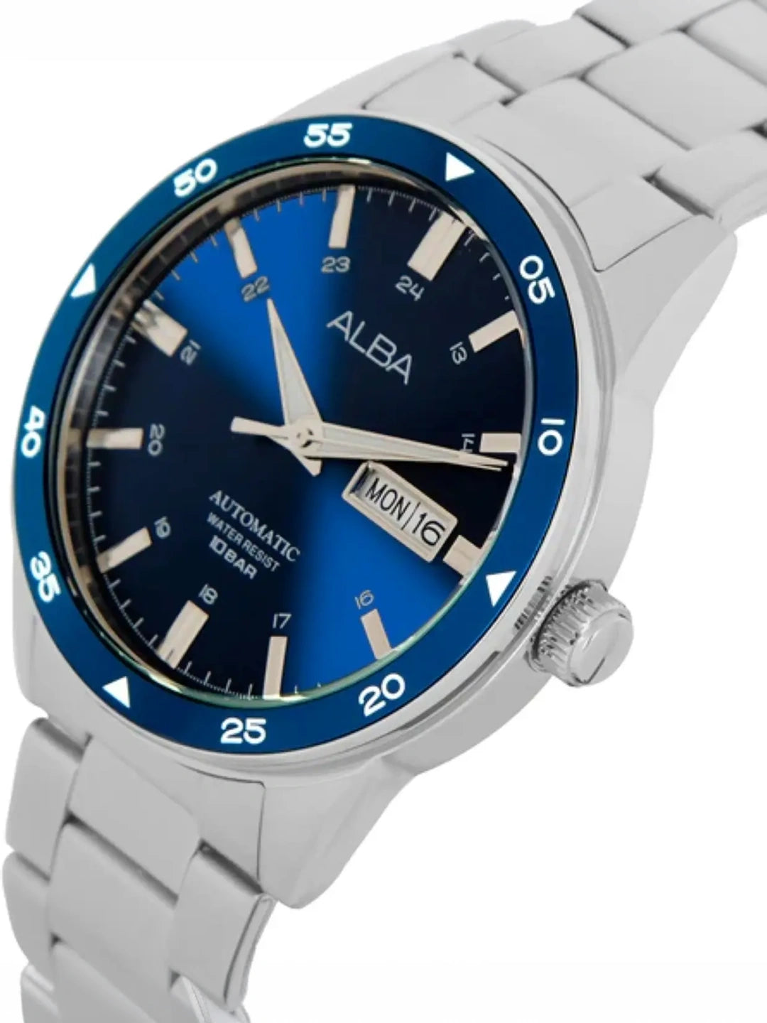 Alba Round Black Dial Analog Watch With Metal Strap - AL4593X1