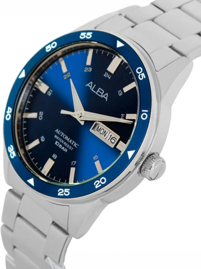 Alba Round Black Dial Analog Watch With Metal Strap - AL4593X1