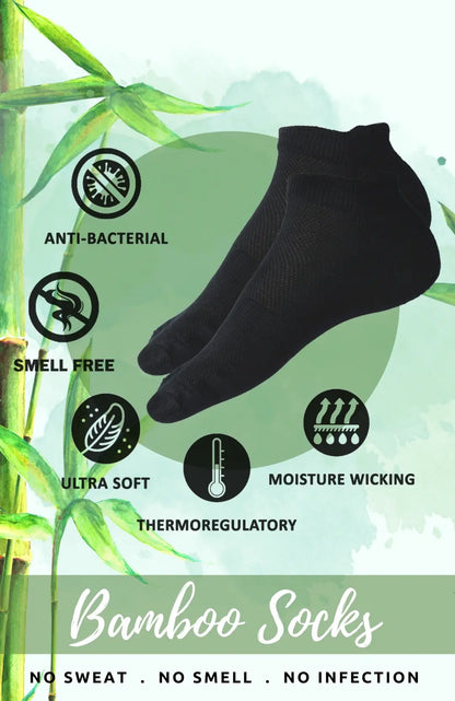 Bamboology Black Ultra Soft Ankle Length Socks (Pack of 2)