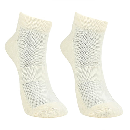 Bamboology Gray & White Ultra Soft Ankle Length Socks (Pack of 2)