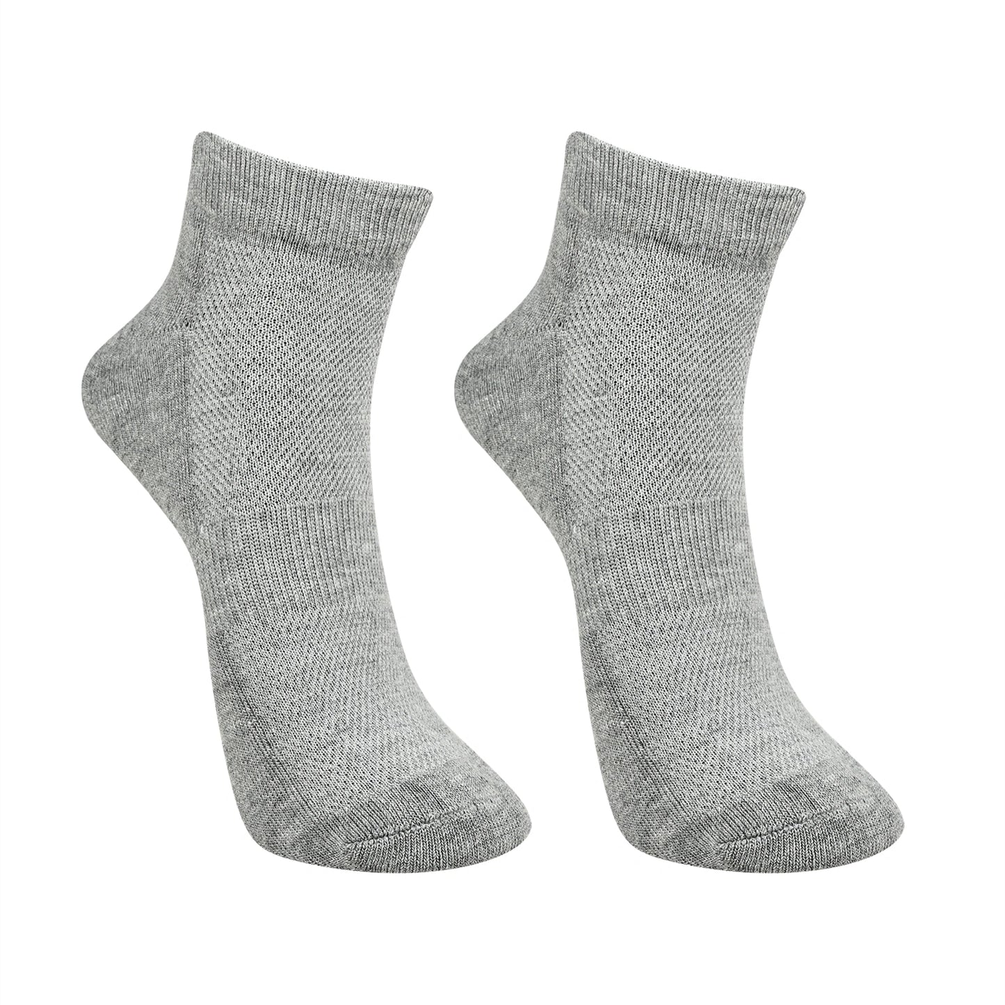 Bamboology Gray & White Ultra Soft Ankle Length Socks (Pack of 2)