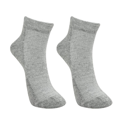 Bamboology Gray & White Ultra Soft Ankle Length Socks (Pack of 2)