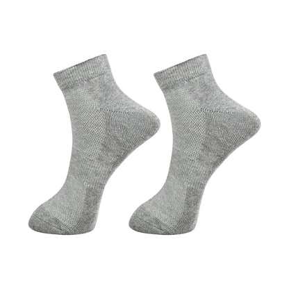 Bamboology Gray & White Ultra Soft Ankle Length Socks (Pack of 2)