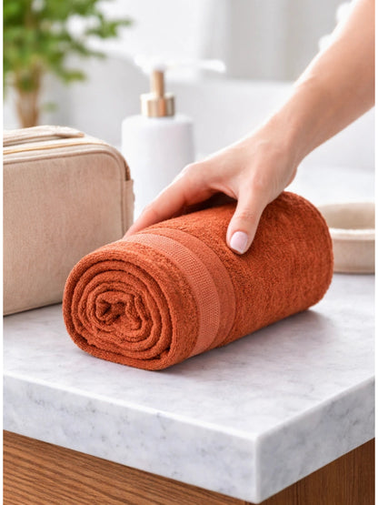 Bamboology Green & Rust Ultra Soft Bath Towel Pack of 2