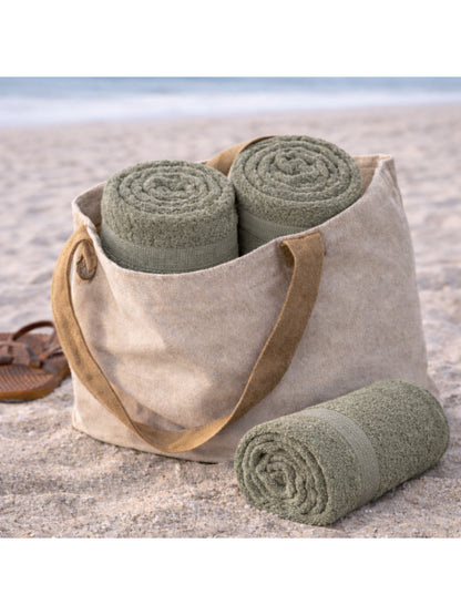 Bamboology Green & Rust Ultra Soft Bath Towel Pack of 2