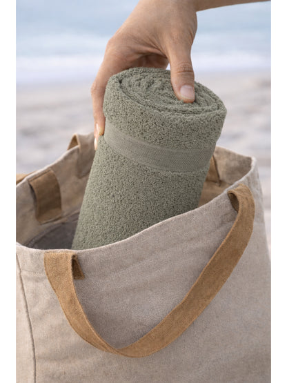 Bamboology Green & Rust Ultra Soft Bath Towel Pack of 2