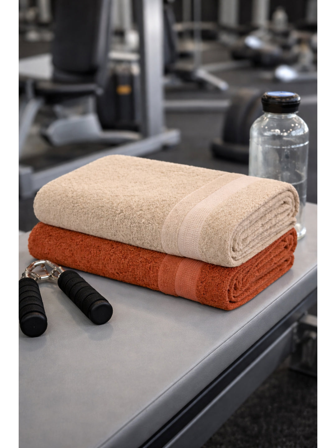 Bamboology Rust & Beige Ultra Soft Bath Towel Pack of 2