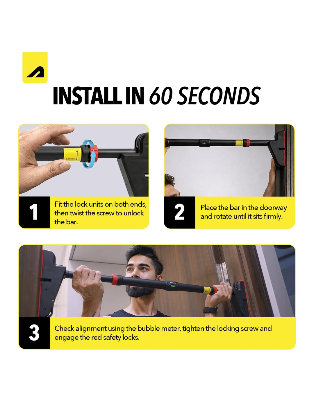 Boldfit Griplock Pull Up Bar