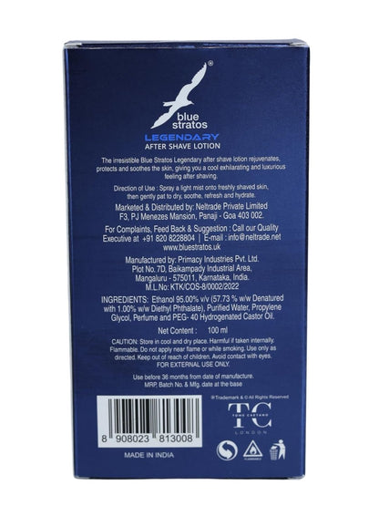 Blue Stratos Legendary After Shave Lotion  (100ml)