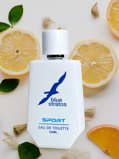 Blue Stratos Sport Eau de Toilette with  Free Deo  (100ml)