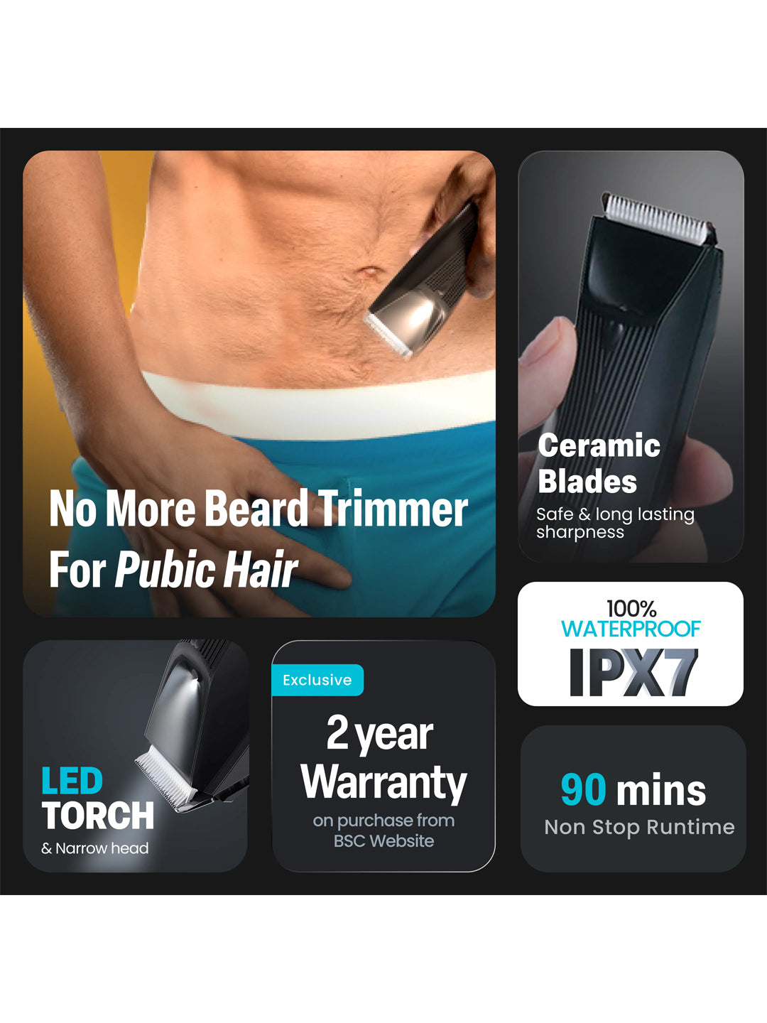 Bombay Shaving Company Landscaper Pubic Hair Trimmer