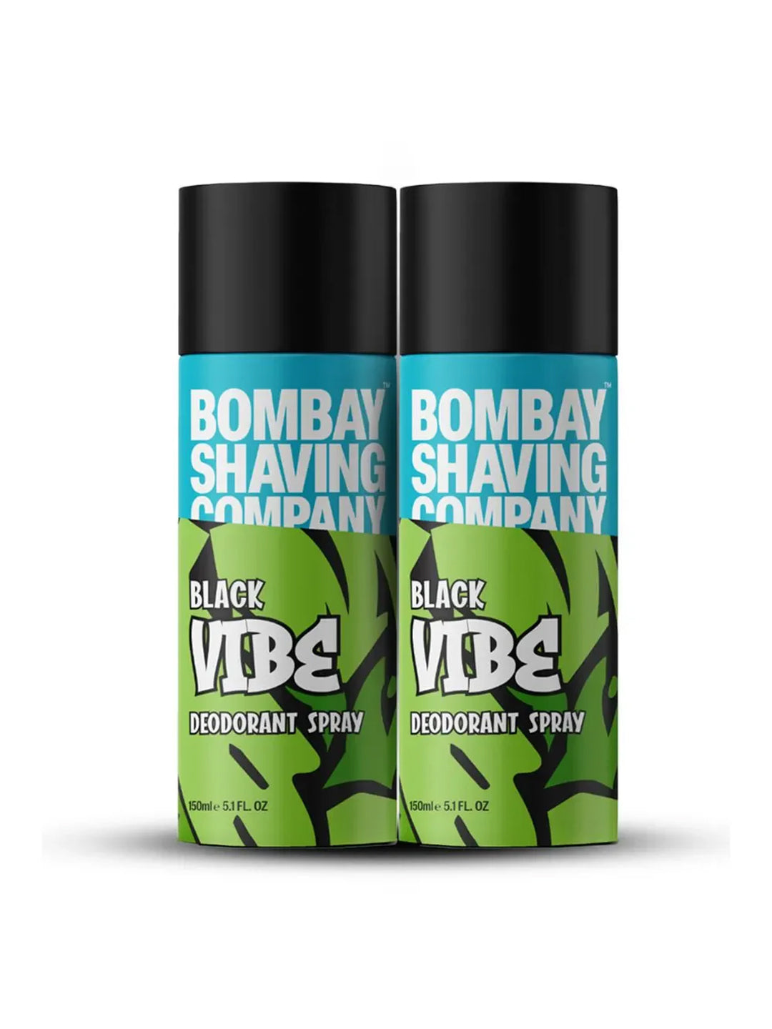 Bombay Shaving Company Black Vibe Deodorant Spray 150ml (Pack of 2)