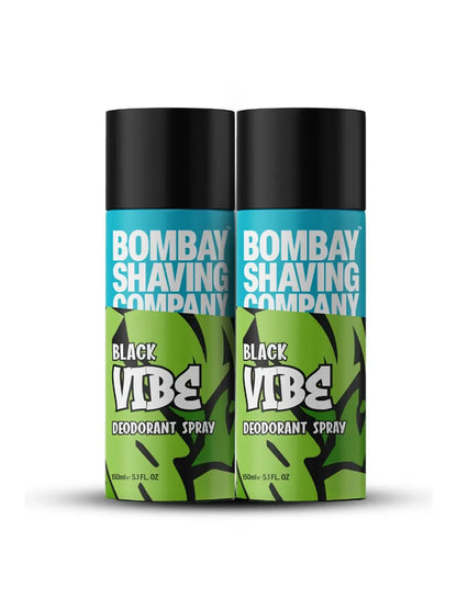 Bombay Shaving Company Black Vibe Deodorant Spray 150ml (Pack of 2)