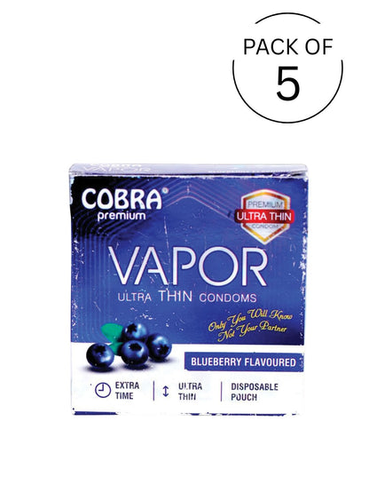 Cobra Premium-Vapor Ultra Thin Blueberry Flavoured Condoms