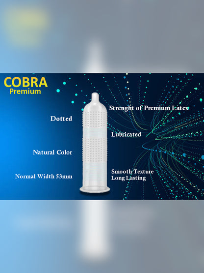 Cobra Premium-Thinness Dotted Apple Flavoured Condoms (Lubricated)