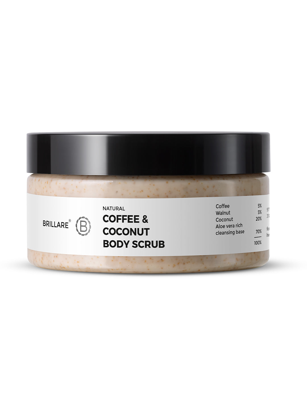 Brillare Coffee & Coconut Body Scrub Energized & Moisturised Skin (200g)