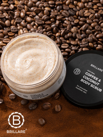 Brillare Coffee & Coconut Body Scrub Energized & Moisturised Skin (200g)