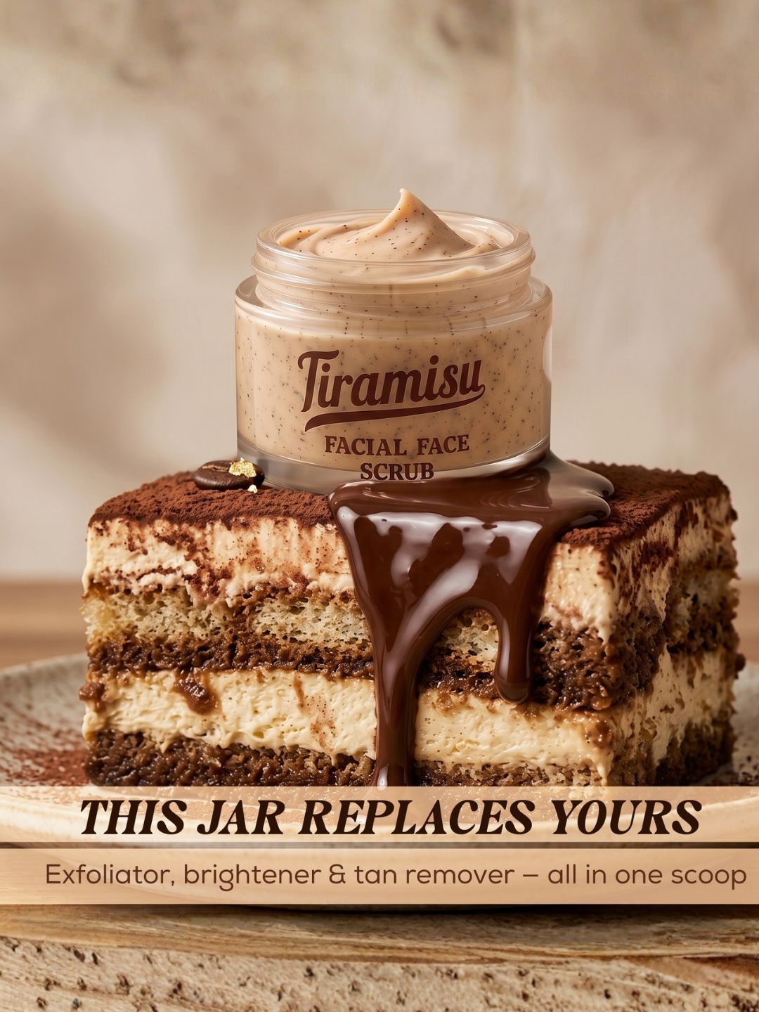 Crystal Clear Tiramisu Facial Scrub (50 g)