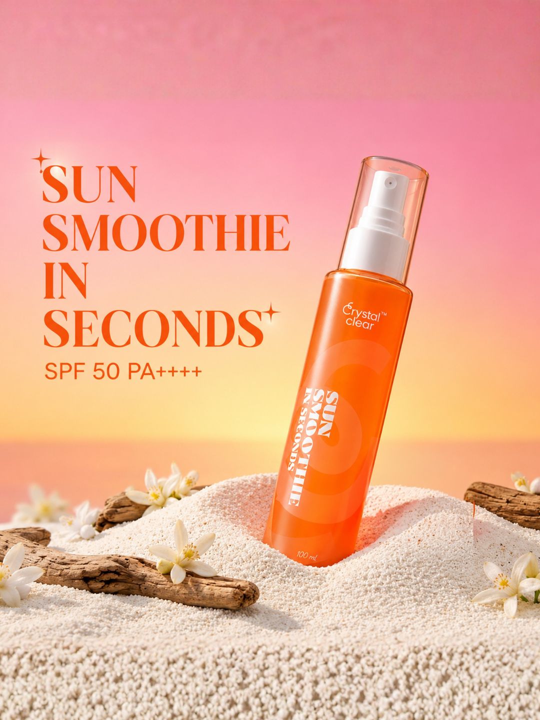 Crystal Clear Sun Smoothie Spray Sunscreen SPF 50 PA+++ (100 ml)