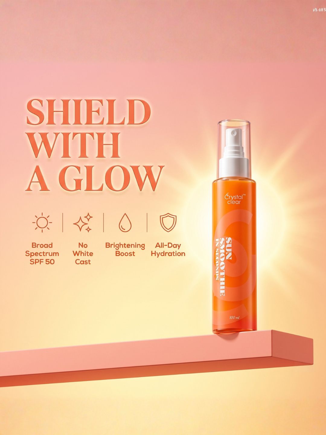Crystal Clear Sun Smoothie Spray Sunscreen SPF 50 PA+++ (100 ml)