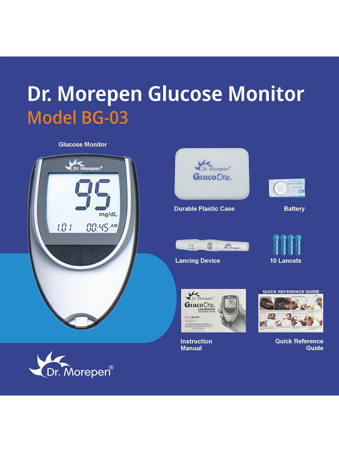 Dr. Morepen Gluco One Blood Glucose Monitoring System BG-03