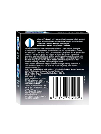 Durex Extra Time Condoms (3 in each pack)